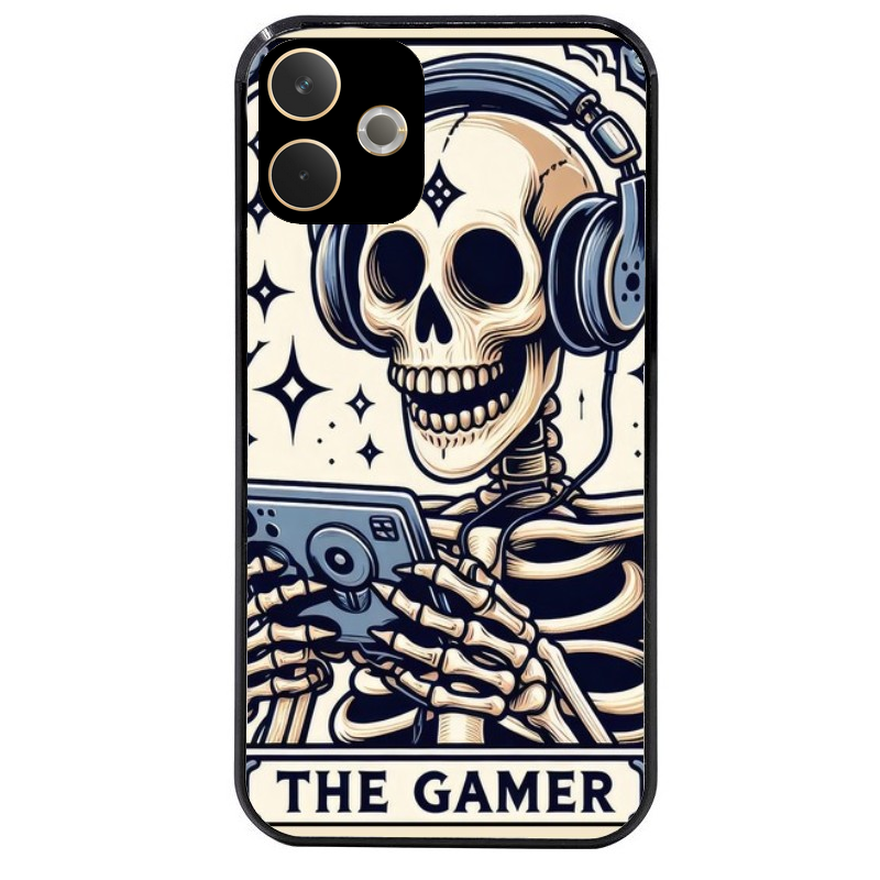 Coque noire taperso pour OPPO A5 PRO 4G et 5G avec motif mort gamer protection antichoc personnalisée