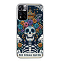 Coque taperso pour Redmi Note 11 4G PRO 5G 11S avec motif tete de mort drama queen protection antichoc personnalisée