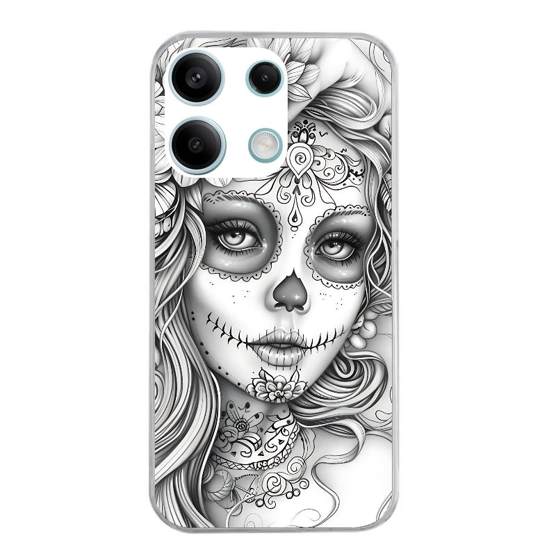 Coque taperso pour POCO X6 5G avec motif mort calavera tatoo protection antichoc personnalisée