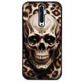 Coque noire taperso pour OPPO Reno 2 et 2Z avec motif tete de mort leopard protection antichoc personnalisée