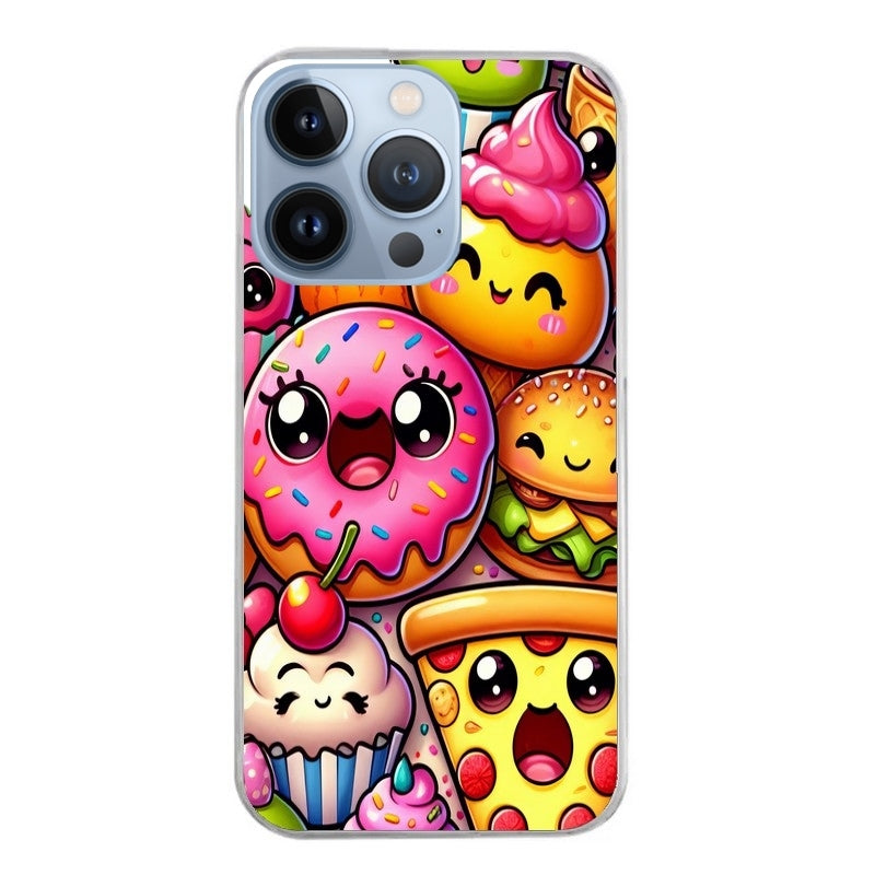 Coque taperso pour Iphone 14 et PRO PLUS PRO MAX avec motif anime donut kawaii protection antichoc personnalisée