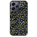 Coque noire taperso pour Redmi 12 4G et 5G avec motif leopard bleu protection antichoc personnalisée