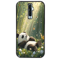 Coque noire taperso pour OPPO Reno 2 et 2Z avec motif panda bambou protection antichoc personnalisée