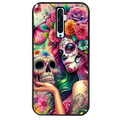 Coque noire taperso pour OPPO Reno 2 et 2Z avec motif tete de mort calavera skull protection antichoc personnalisée