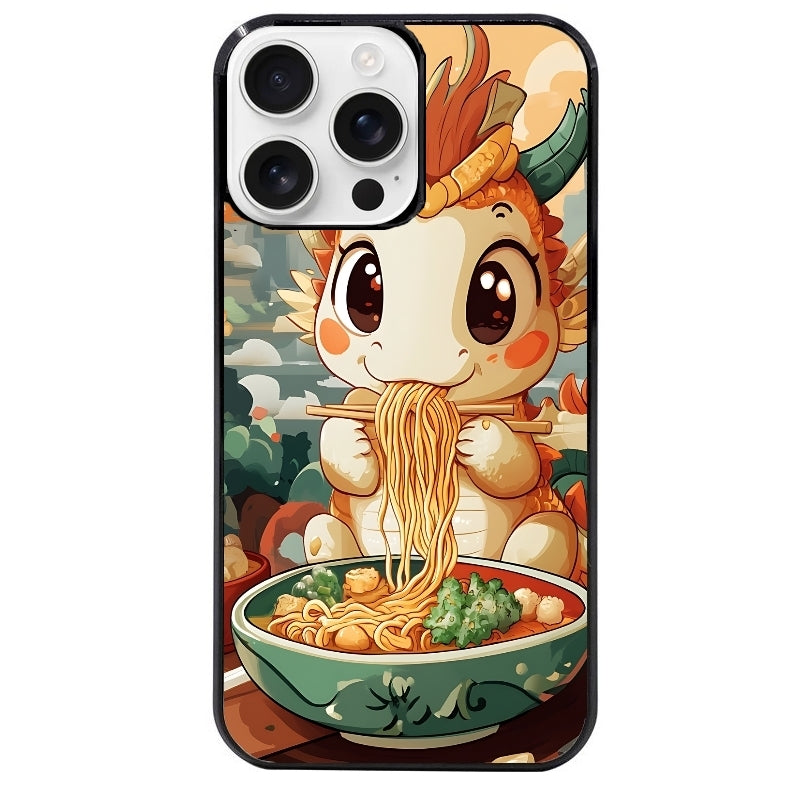 Coque noire taperso pour Iphone 16 16E PLUS MAX PRO avec motif dragon ramen 3 protection antichoc personnalisée