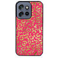 Coque noire taperso pour Moto Edge 60 et Neo Fusion Pro avec motif leopard fuschia protection antichoc personnalisée
