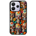 Coque noire taperso pour Redmi Note 14 et PRO PLUS 4G 5G avec motif mort mexicaine papillon protection antichoc personnalisée