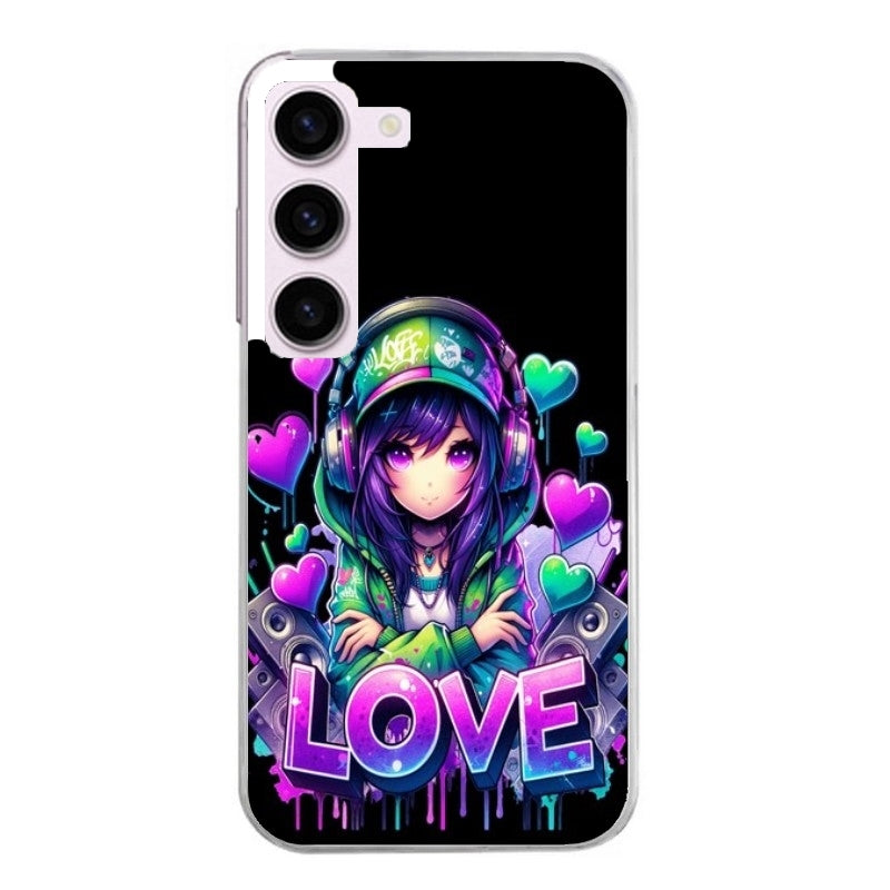 Coque taperso pour Galaxy A13 4G et 5G A23 A53 avec motif anime manga et love protection antichoc personnalisée
