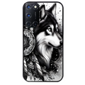 Coque noire taperso pour OPPO A72 4G avec motif loup dreamcatcher protection antichoc personnalisée