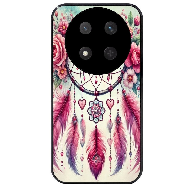 Coque noire taperso pour Magic 7 LITE et PRO avec motif dreamcatcher et papillon protection antichoc personnalisée