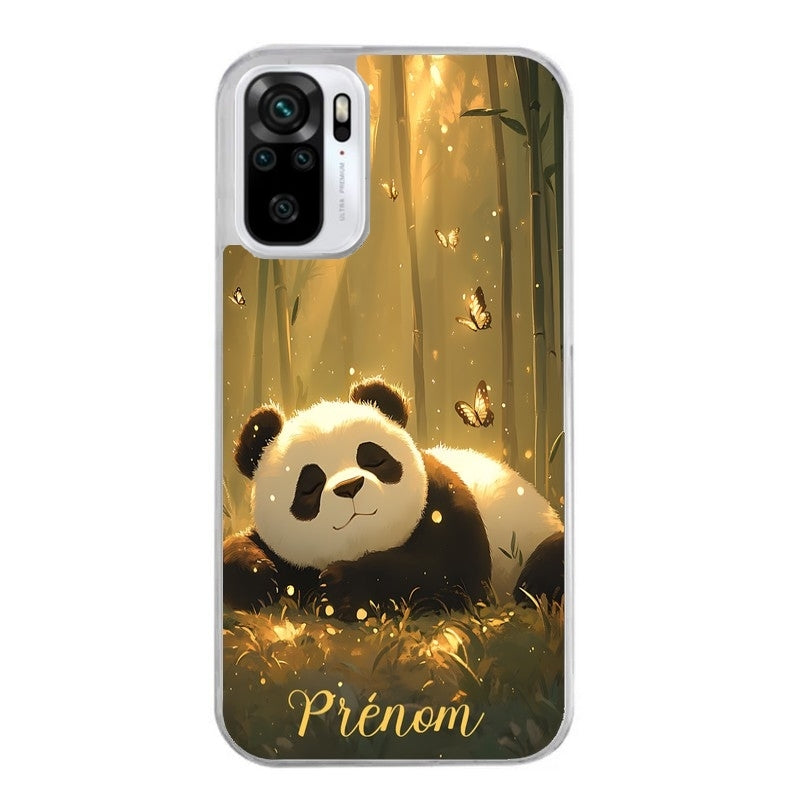 Coque taperso pour Redmi Note 10 4G 5G PRO 10S avec motif panda et papillon personnalisee protection antichoc personnalisée