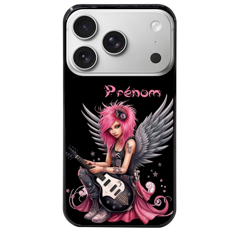 Coque noire taperso pour Iphone 17 17E AIR MAX PRO avec motif fee rock personnalisee protection antichoc personnalisée