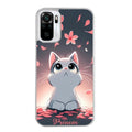 Coque taperso pour Redmi Note 10 4G 5G PRO 10S avec motif chat anime avec votre prenom protection antichoc personnalisée