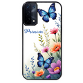 Coque noire taperso pour OPPO A54 et A74 5G avec motif papillon prenom personnalisee protection antichoc personnalisée