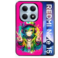 Coque noire taperso pour Redmi Note 15 et PRO PLUS 4G 5G avec motif anime manga et tag protection antichoc personnalisée