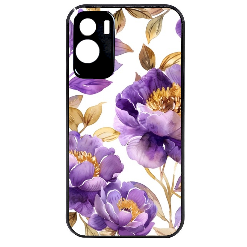 Coque noire taperso pour Honor 70 LITE 90 et LITE avec motif fleur pivoine protection antichoc personnalisée
