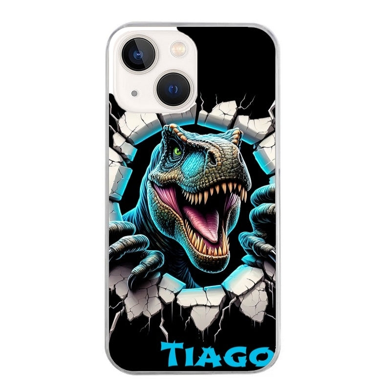 Coque taperso pour Iphone 13 et PRO MINI PRO MAX avec motif dino t rex personnalisee protection antichoc personnalisée