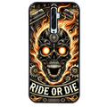 Coque noire taperso pour OPPO Reno 2 et 2Z avec motif tete de mort flamme protection antichoc personnalisée