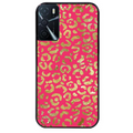 Coque noire taperso pour OPPO A16 et A16S avec motif leopard fuschia protection antichoc personnalisée