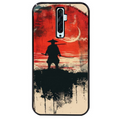 Coque noire taperso pour OPPO Reno 2 et 2Z avec motif samourai rouge protection antichoc personnalisée