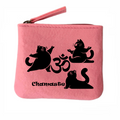 Porte monnaie chat namaste en feutrine en feutrine