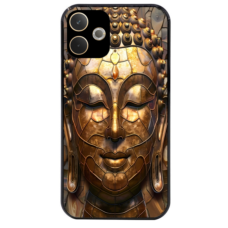 Coque noire taperso pour OPPO A5 PRO 4G et 5G avec motif bouddha et mosaique protection antichoc personnalisée
