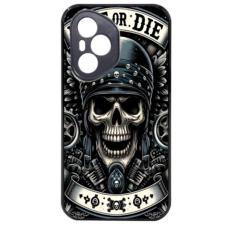Coque noire taperso pour Honor 400 et Lite Pro Smart avec motif mort motard protection antichoc personnalisée