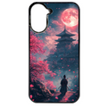 Coque noire taperso pour POCO C71 4G avec motif samourai cerisier protection antichoc personnalisée