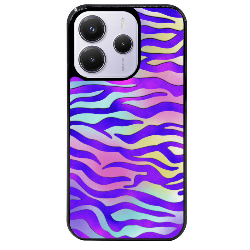 Coque noire taperso pour Redmi Note 14 et PRO PLUS 4G 5G avec motif zebre color protection antichoc personnalisée