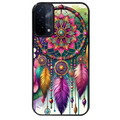 Coque noire taperso pour OPPO A54 et A74 5G avec motif dreamcatcher et mandala protection antichoc personnalisée