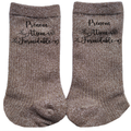 Chaussettes personnalisées paillettes bronze motif atsem formidable