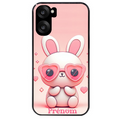 Coque noire taperso pour OnePlus Nord CE5 avec motif lapin lunettes personnalisee protection antichoc personnalisée