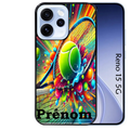 Coque noire taperso pour OPPO Reno 15 et F FS 5G avec motif tennis color personnalisee protection antichoc personnalisée