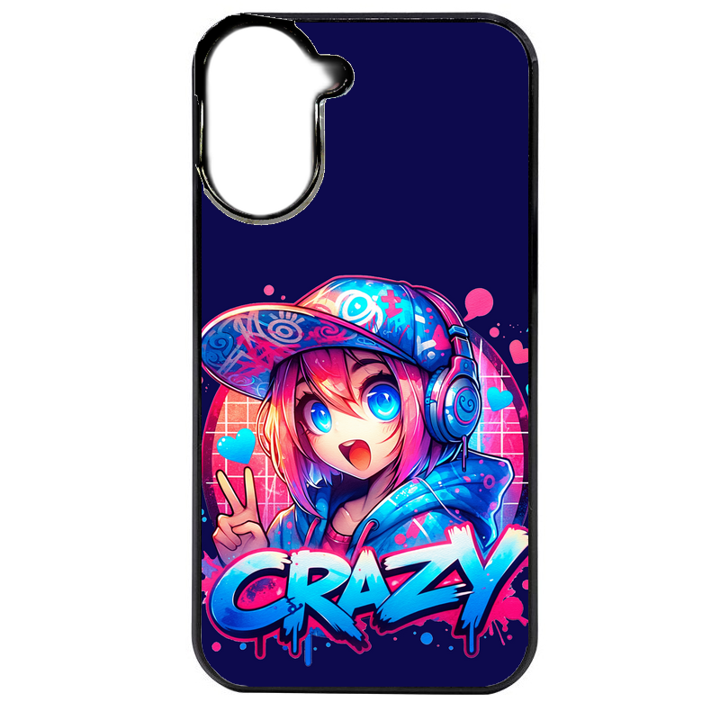 Coque noire taperso pour Redmi A5 4G avec motif anime crazy protection antichoc personnalisée