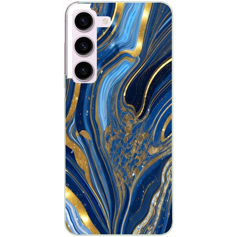 Coque taperso pour Galaxy A13 4G et 5G A23 A53 avec motif marbre bleu agathe protection antichoc personnalisée