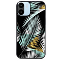 Coque noire taperso pour Redmi A1 et A2 avec motif palmier noir protection antichoc personnalisée