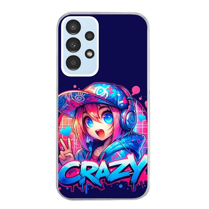 Coque taperso pour Galaxy A13 4G et 5G A23 A53 avec motif anime crazy protection antichoc personnalisée
