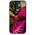 Coque noire taperso pour OPPO Reno 2 et 2Z avec motif tropical rose et des fleurs protection antichoc personnalisée
