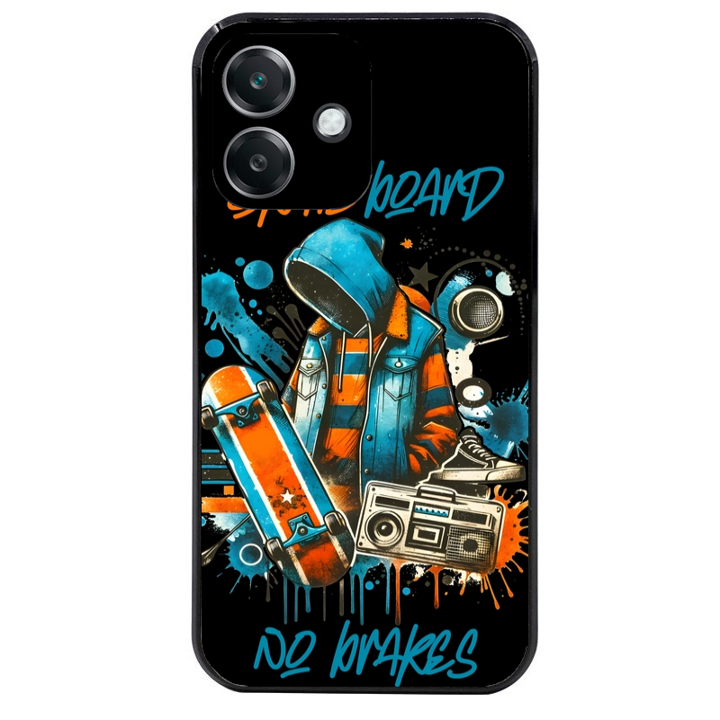 Coque noire taperso pour OPPO A40 avec motif skate board protection antichoc personnalisée