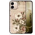 Coque noire taperso pour OPPO A6 A6X 4G et 5G avec motif bois et dentelle 2 protection antichoc personnalisée