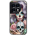 Coque noire taperso pour OnePlus 11 et 12 avec motif tete de mort calavera bijoux protection antichoc personnalisée