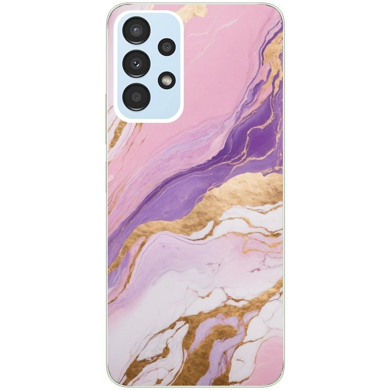 Coque taperso pour Galaxy A13 4G et 5G A23 A53 avec motif marbre violet protection antichoc personnalisée