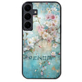 Coque noire taperso pour galaxy A06 A16 A26 A36 A56 avec motif fleur sakura personnalisee protection antichoc personnalisée