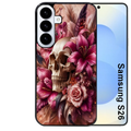 Coque noire taperso pour galaxy S26 et PLUS ULTRA FE avec motif tete de mort skull plume protection antichoc personnalisée