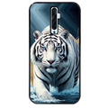 Coque noire taperso pour OPPO Reno 2 et 2Z avec motif tigre polaire protection antichoc personnalisée