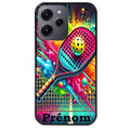 Coque noire taperso pour Redmi 12 4G et 5G avec motif padel raquette personnalisee protection antichoc personnalisée