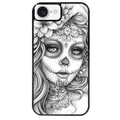 Coque noire taperso pour Iphone 17 17E AIR MAX PRO avec motif mort calavera tatoo protection antichoc personnalisée