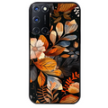 Coque noire taperso pour OPPO Reno 8 LITE avec motif fleur automne protection antichoc personnalisée