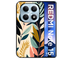 Coque noire taperso pour Redmi Note 15 et PRO PLUS 4G 5G avec motif vintage et fleur protection antichoc personnalisée
