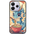 Coque noire taperso pour Redmi Note 14 et PRO PLUS 4G 5G avec motif dragon ramen 2 protection antichoc personnalisée